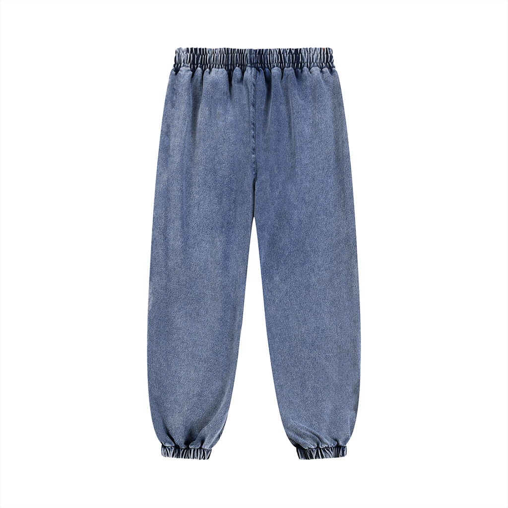 JAQUSONNE LOGO SNOW WASH JOGGED SWEATPANTS
