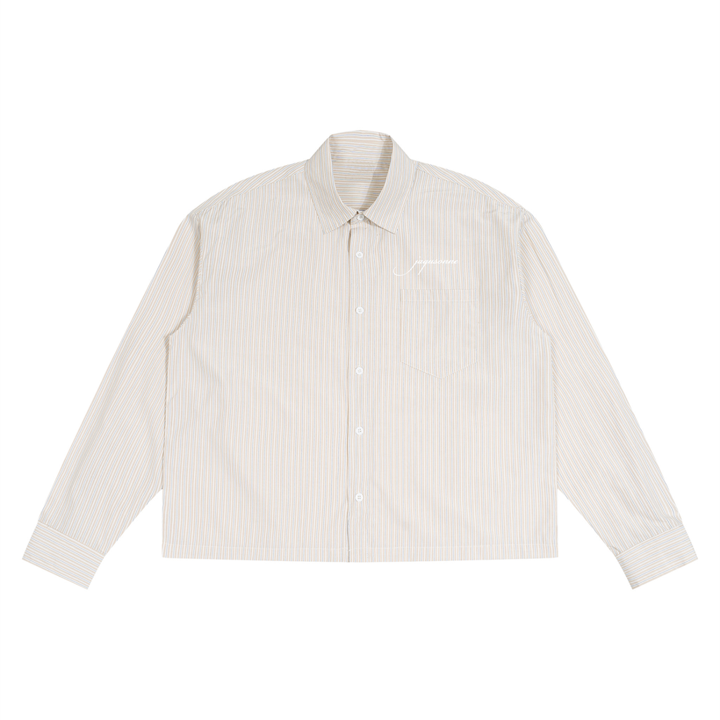 SCRIPT LOGO BOXY STRIPED SHIRT