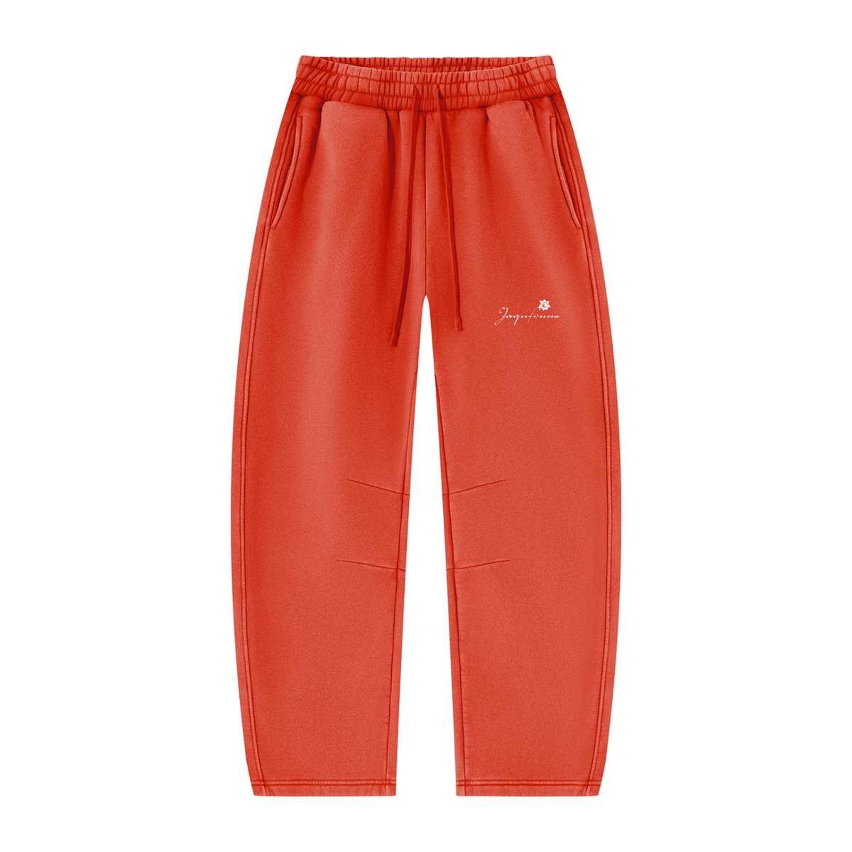 DAFFODIL LOGO VINTAGE WASH BARREL LEG FLEECE SWEATPANTS