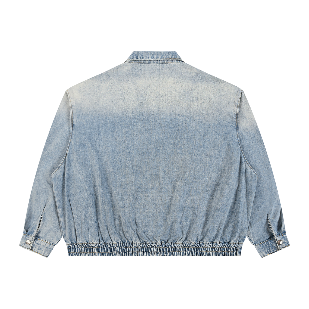 VINTAGE WASH FULL-ZIP DENIM JACKET