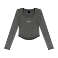 JAQUSONNE LOGO VINTAGE WASH CROP T-SHIRT
