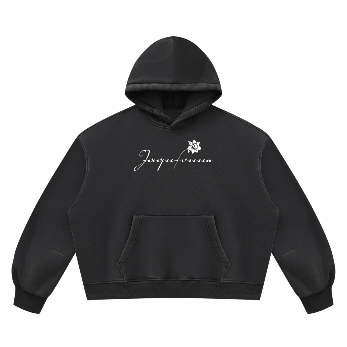 DAFFODIL LOGO VINTAGE WASH BOXY FLEECE HOODIE