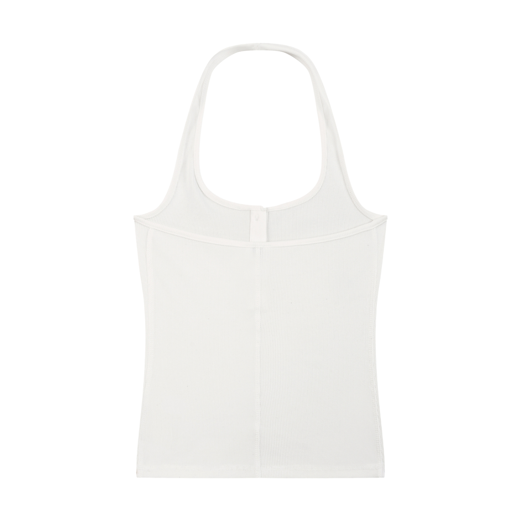 RIBBED HENLEY TANK TOP