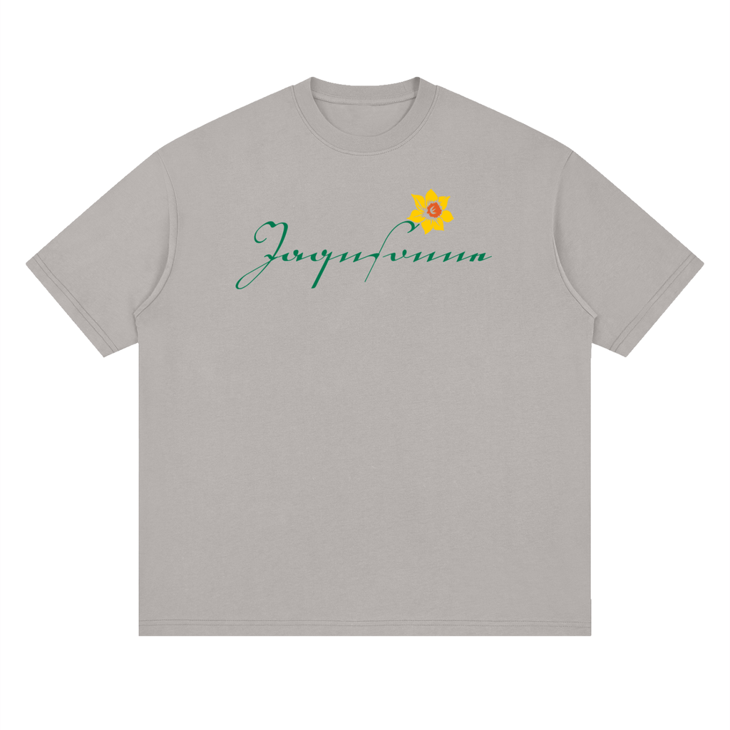 DAFFODIL LOGO LOOSE DROP SHOULDER T-SHIRT