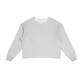 PANELED RAW EDGE BOXY SWEATSHIRT