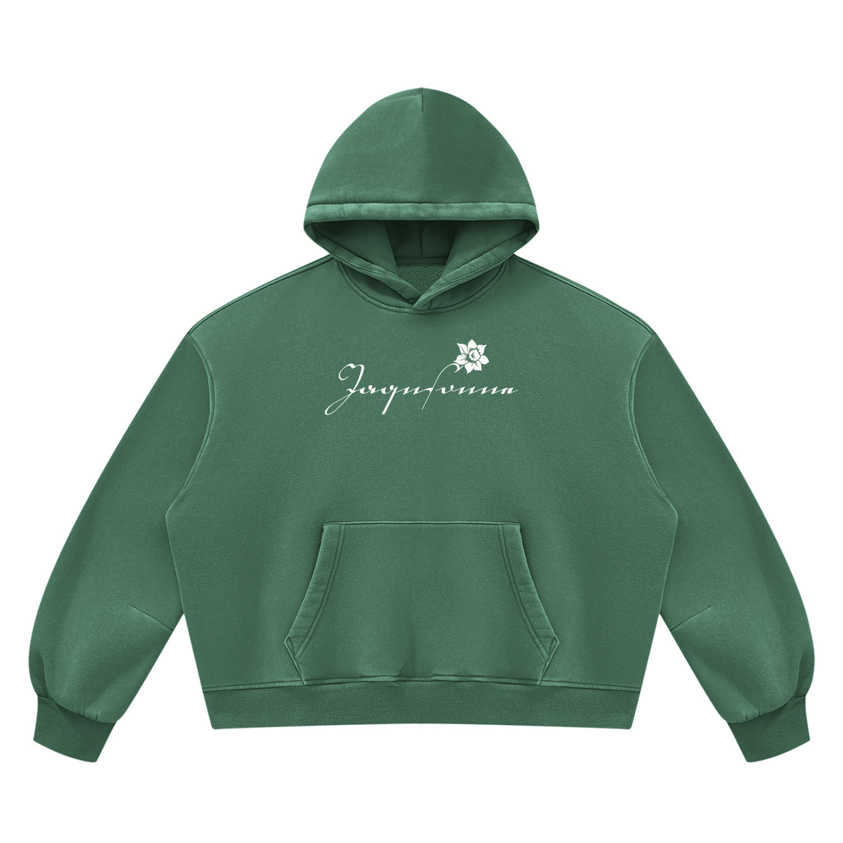 DAFFODIL LOGO VINTAGE WASH BOXY FLEECE HOODIE