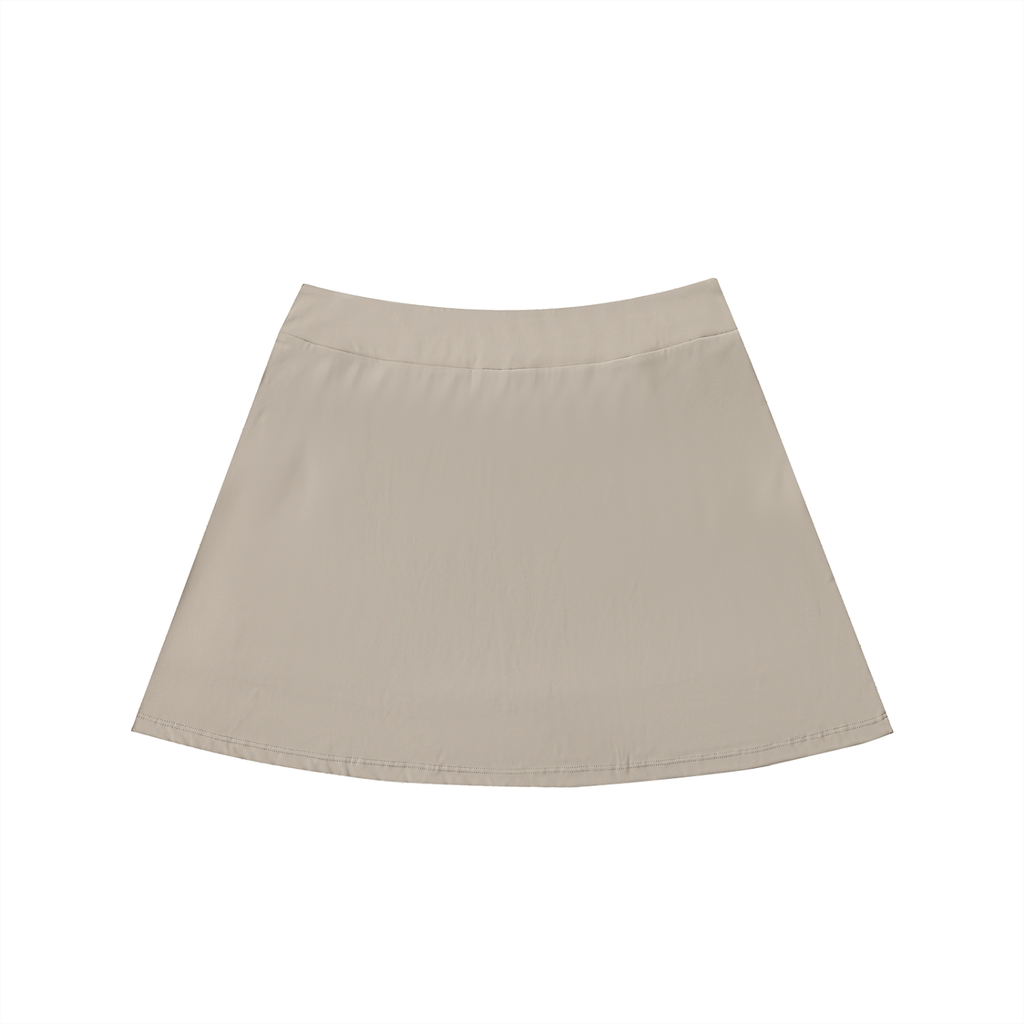 VARSITY LOGO HIGH-WAIST POCKET A-LINE SKIRT