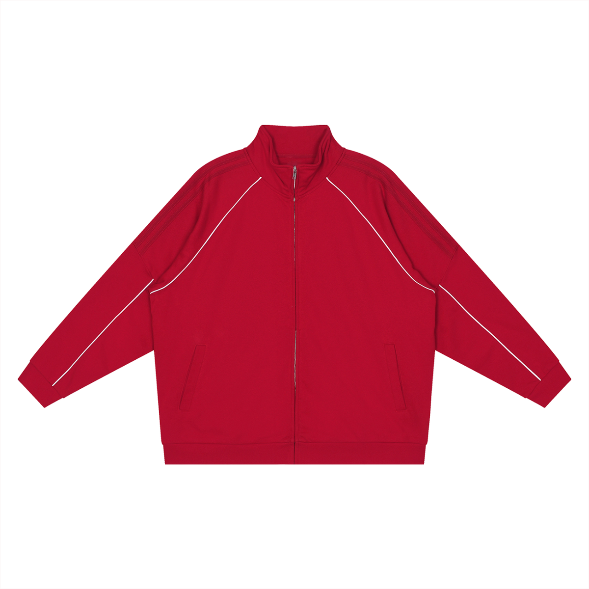 VARSITY LOGO REFLECTION STRIPED RAGLAN SLEEVE JACKET