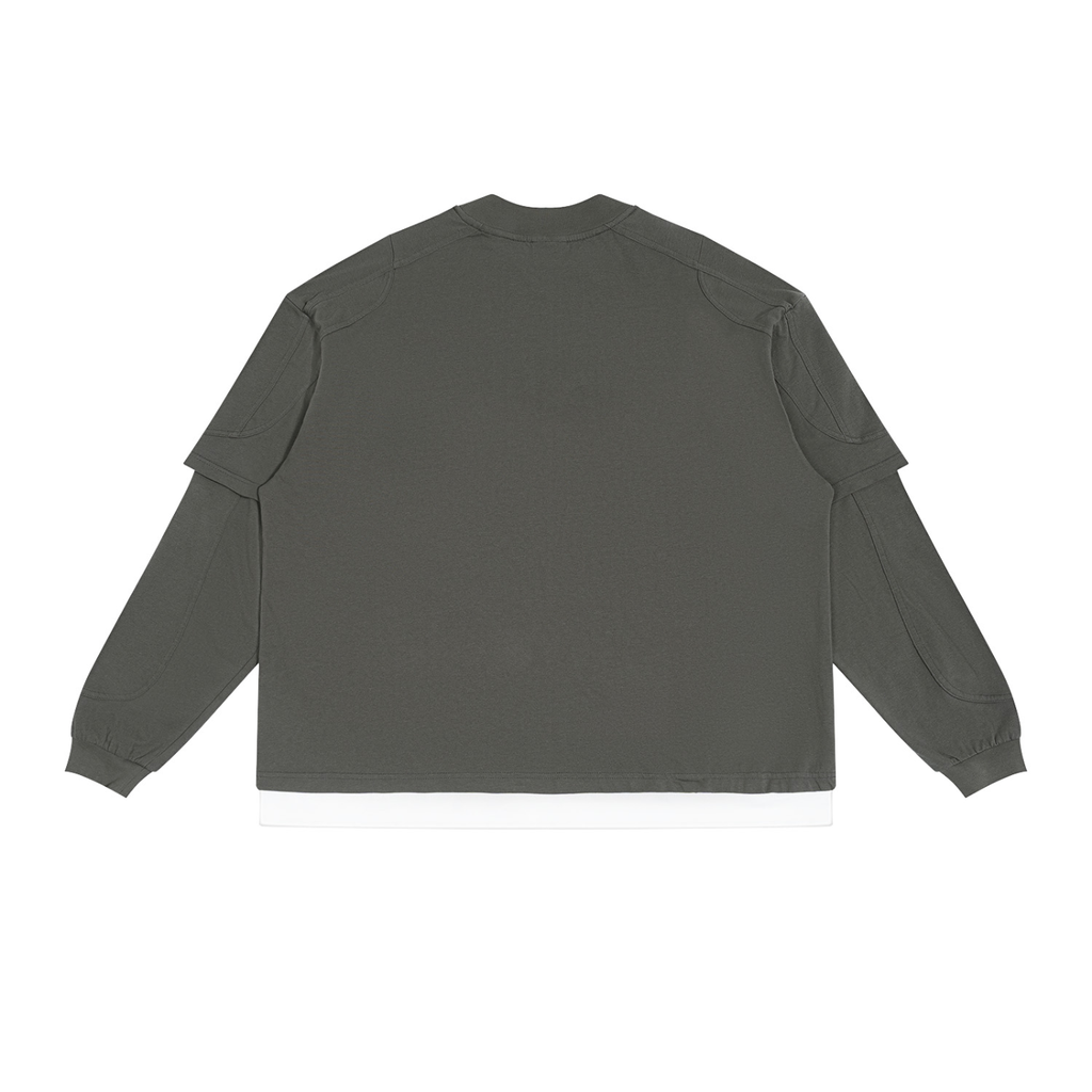 MONOGRAM PANELED LAYER COLOR BLOCK T-SHIRT Paneled