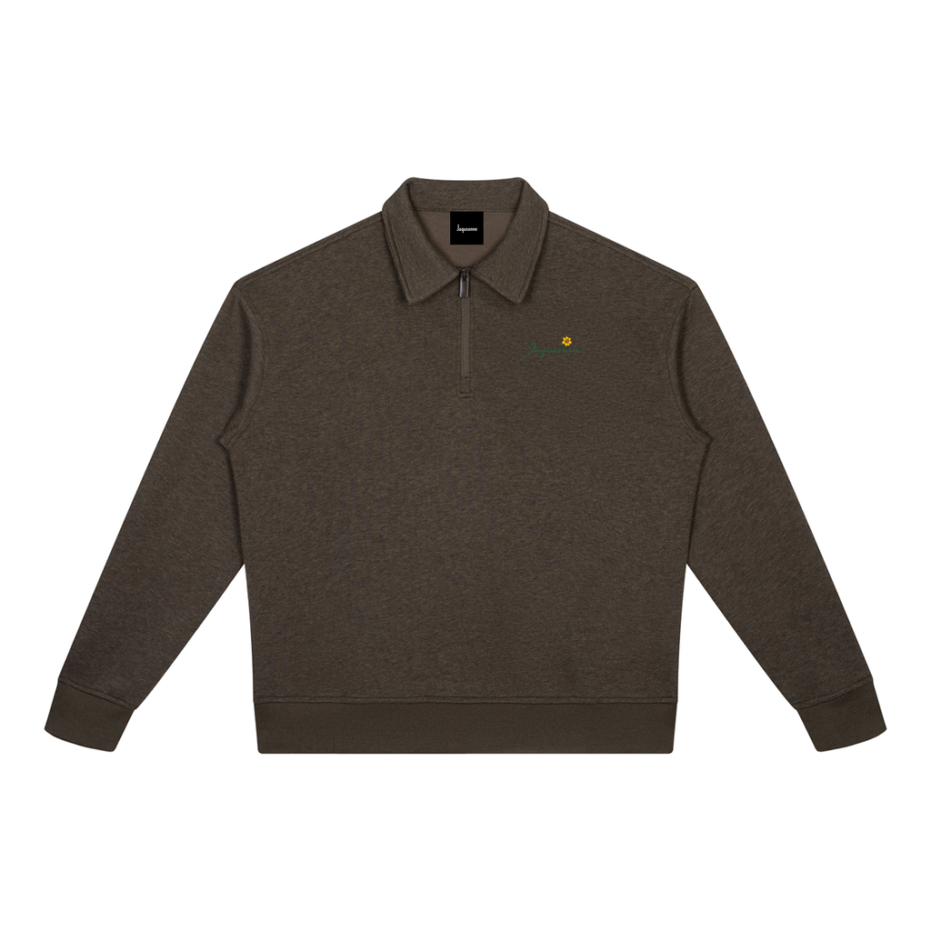 DAFFODIL LOGO BOXY QUARTER-ZIP SWEATSHIRT