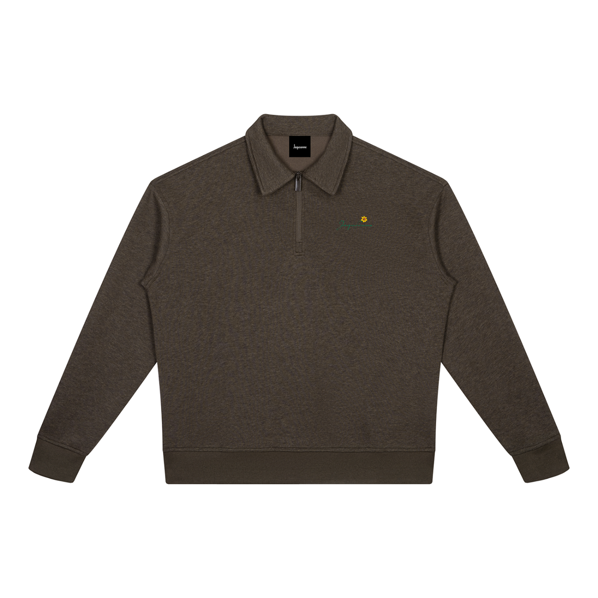 DAFFODIL LOGO BOXY QUARTER-ZIP SWEATSHIRT