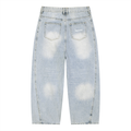 JAQUSONNE LOGO VINTAGE SUNFADE BARREL LEG JEANS