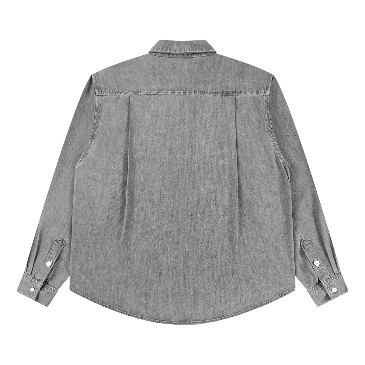 VINTAGE WASH FULL-ZIP DENIM SHIRT