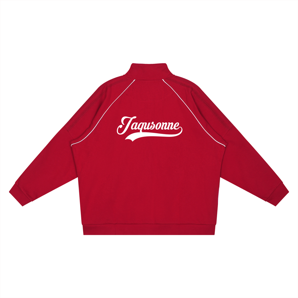 VARSITY LOGO REFLECTION STRIPED RAGLAN SLEEVE JACKET