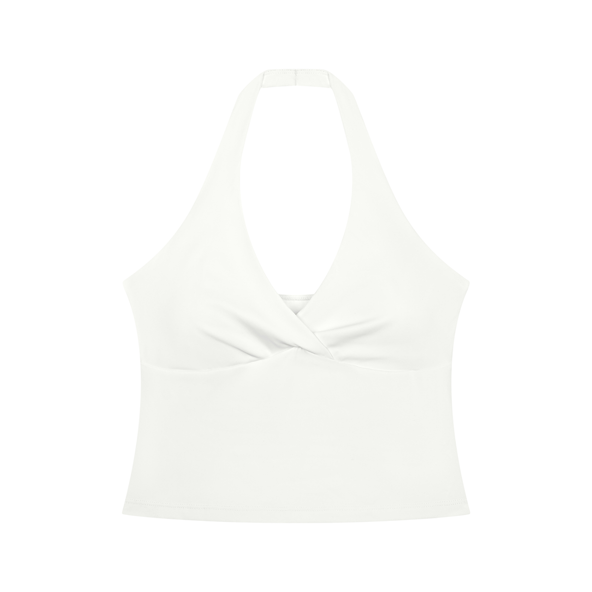 RUCHED HALTER YOGA TANK TOP