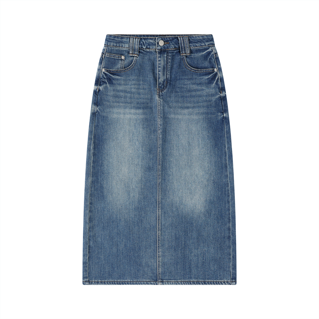 VINTAGE WASH DENIM SKIRT