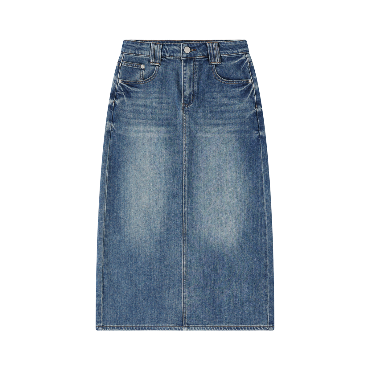 VINTAGE WASH DENIM SKIRT