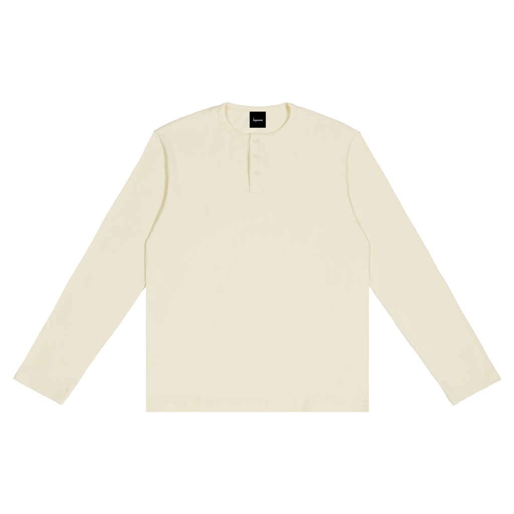LONG SLEEVE HENLEY T-SHIRT