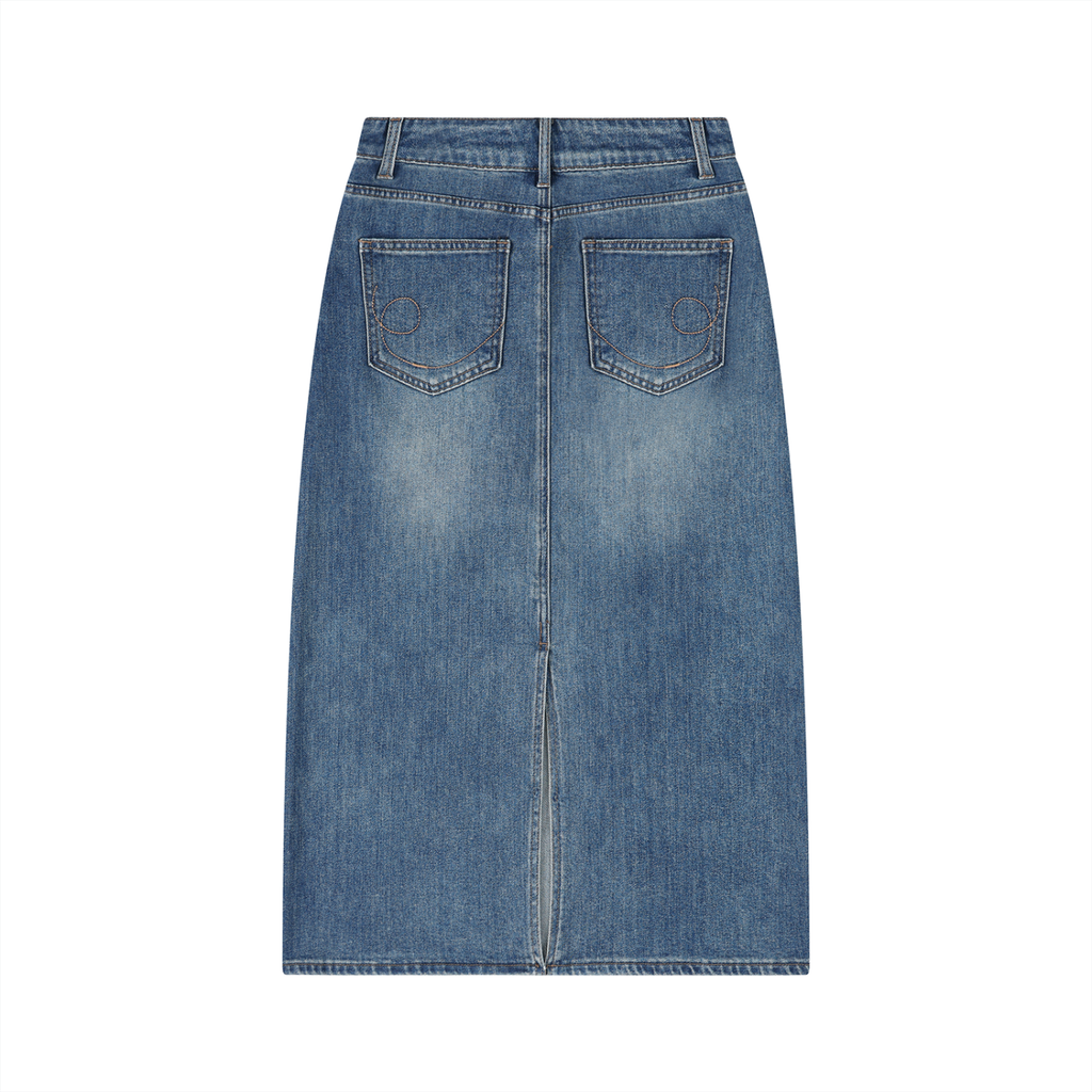 VINTAGE WASH DENIM SKIRT