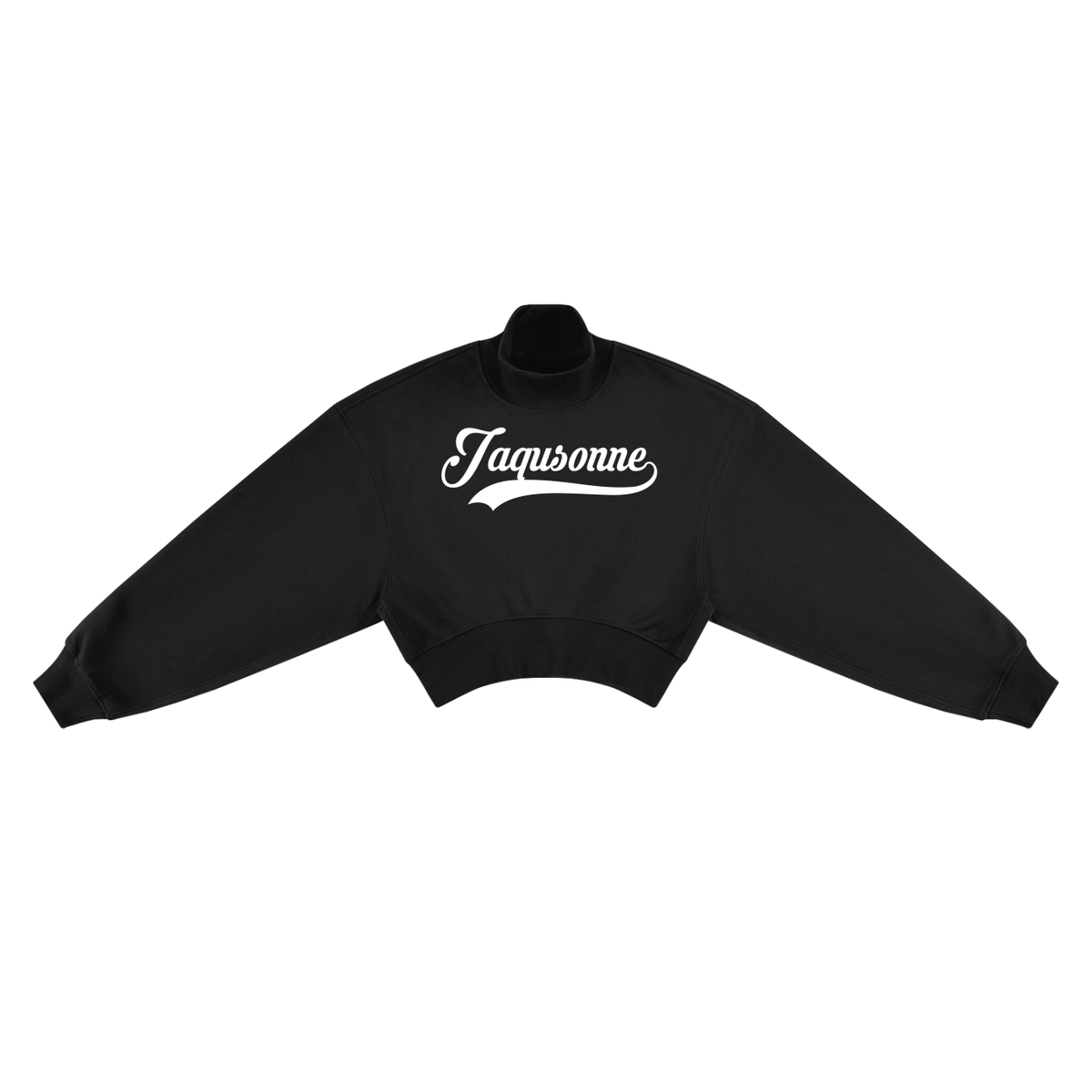 VARISTY LOGO CROP MOCK NECK SWEATSHIRT