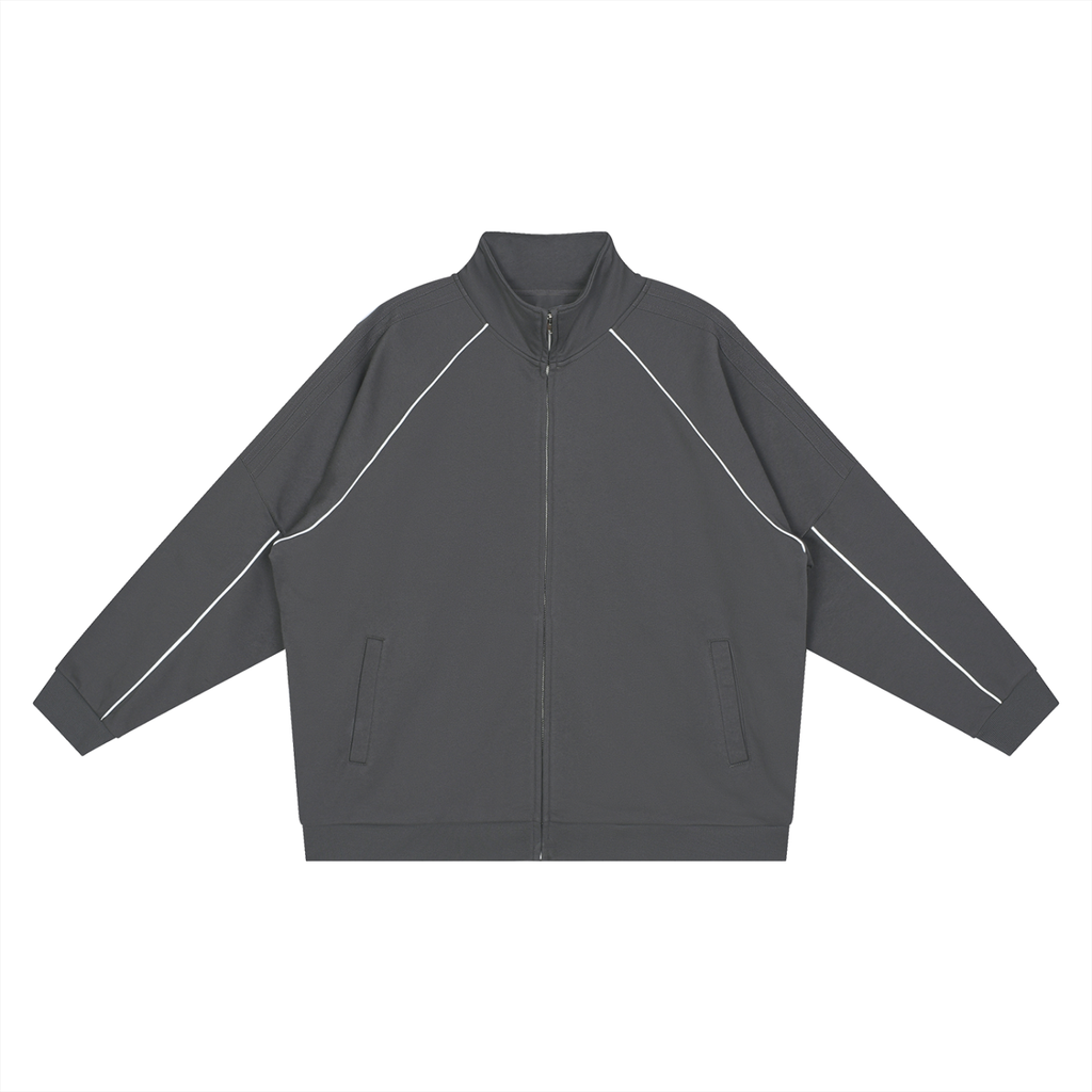 VARSITY LOGO REFLECTION STRIPED RAGLAN SLEEVE JACKET