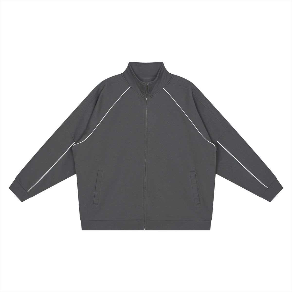 VARSITY LOGO REFLECTION STRIPED RAGLAN SLEEVE JACKET