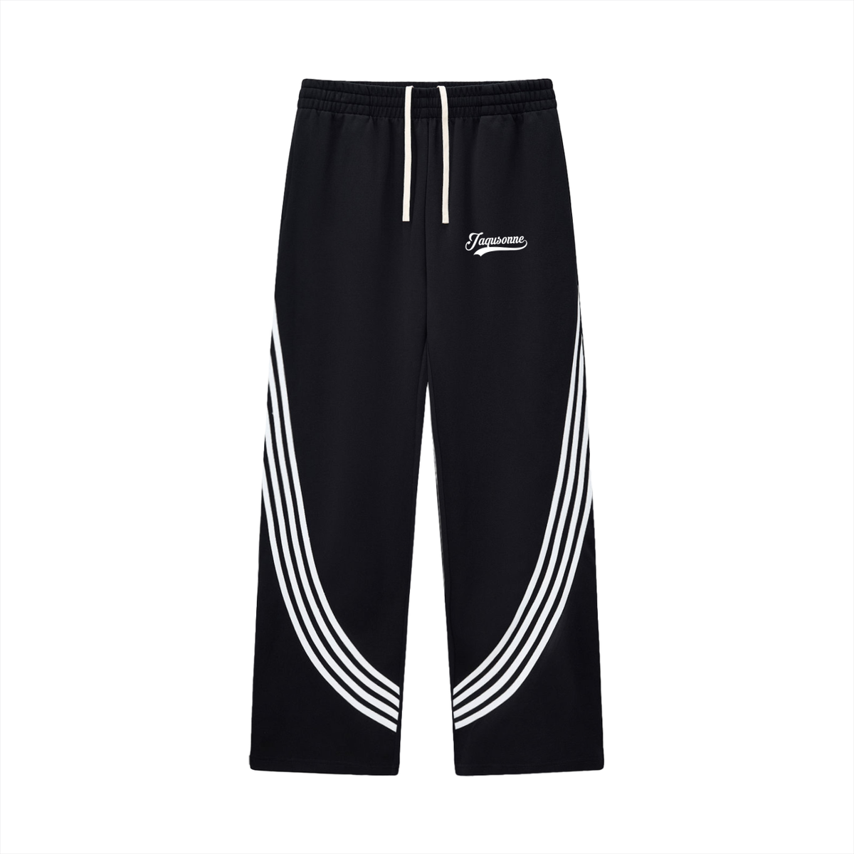 JAQUSONNE VARSITY LOGO STRIPE STRAIGHT SWEATPANTS