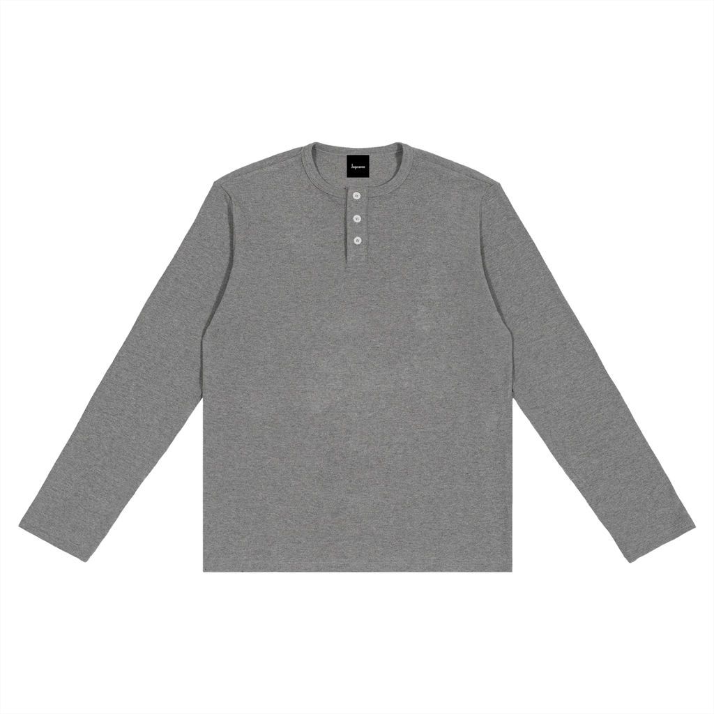 LONG SLEEVE HENLEY T-SHIRT