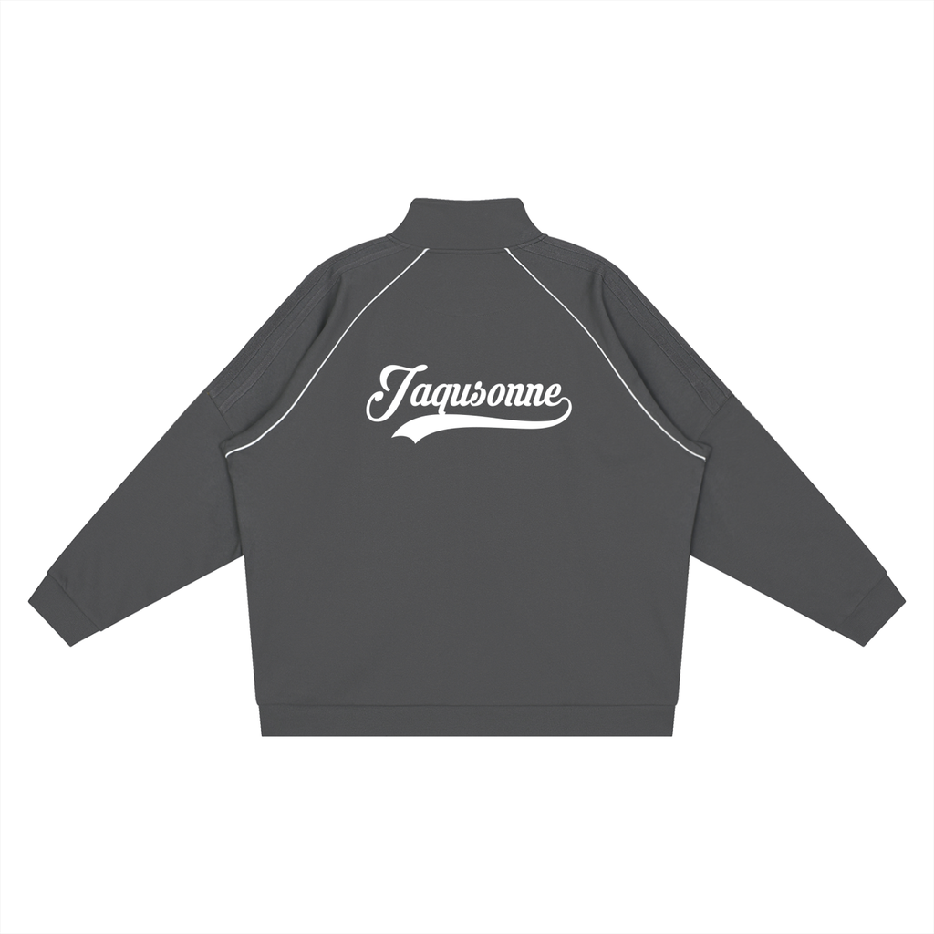 VARSITY LOGO REFLECTION STRIPED RAGLAN SLEEVE JACKET