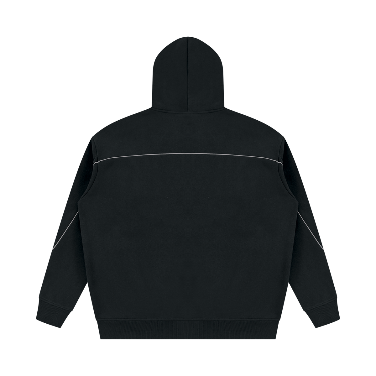 JAQUSONNE VARSITY LOGO OVERSIZED PIPING HOODIE