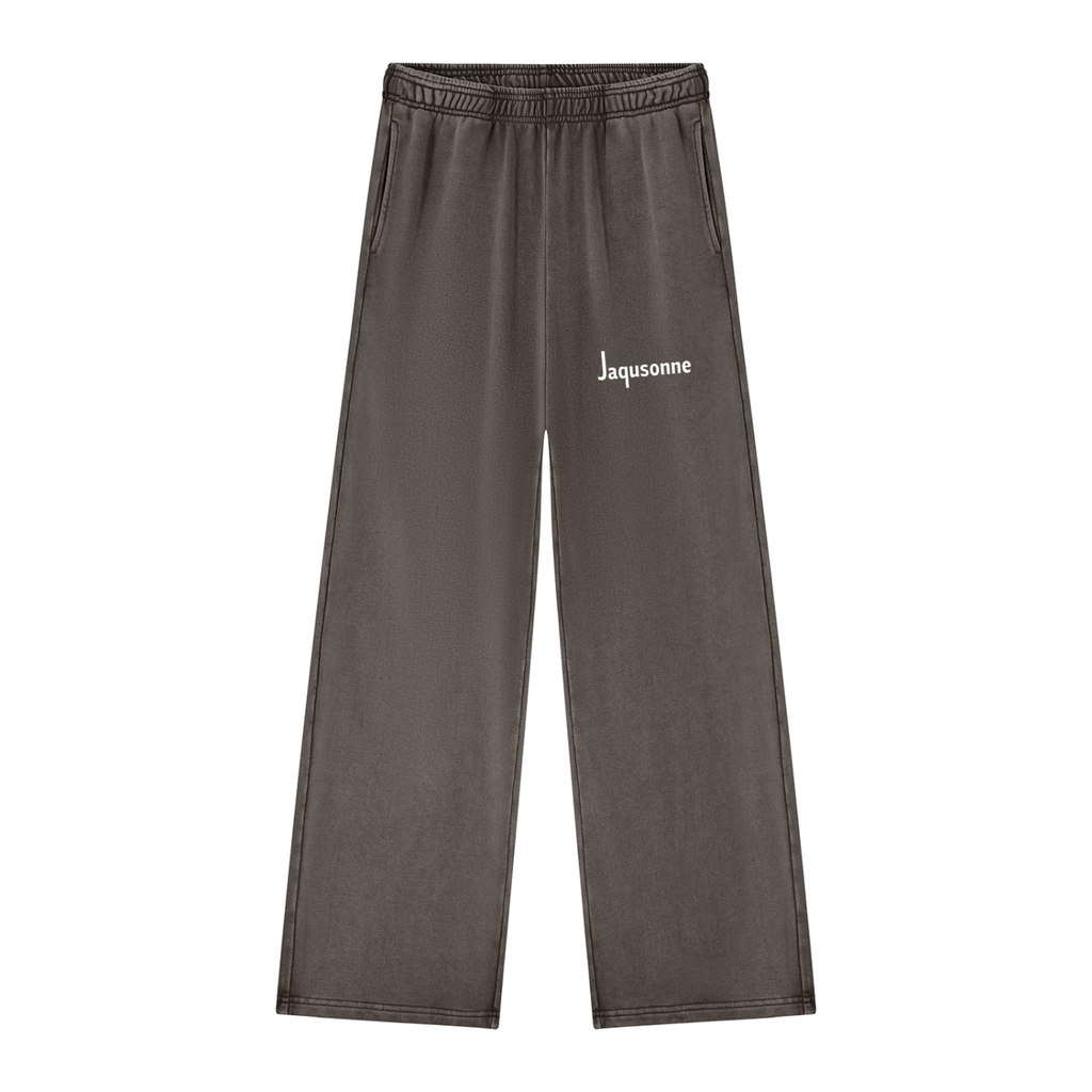 JAQUSONNE LOGO MINERAL WASH STRAIGHT SWEATPANTS