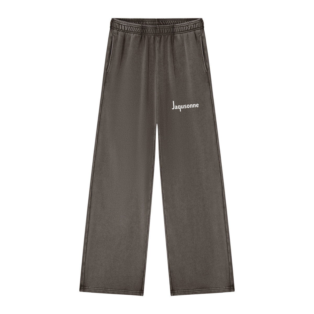 JAQUSONNE LOGO MINERAL WASH STRAIGHT SWEATPANTS