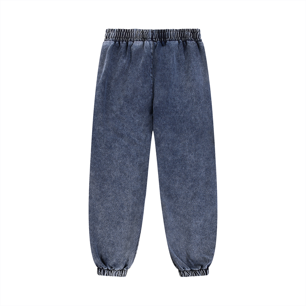 JAQUSONNE LOGO SNOW WASH JOGGED SWEATPANTS