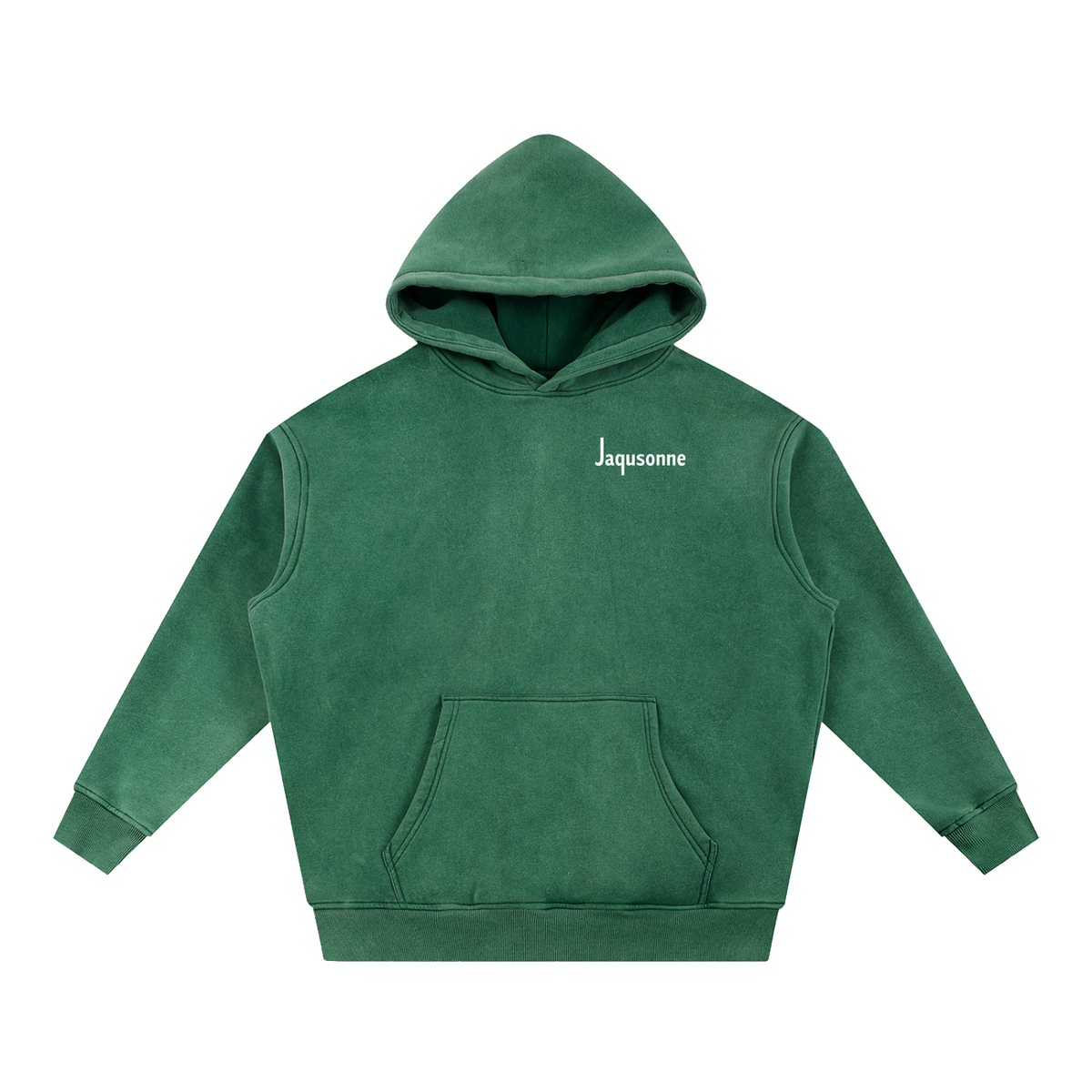 JAQUSONNE LOGO SNOW WASHED OVERSIZED HOODIE
