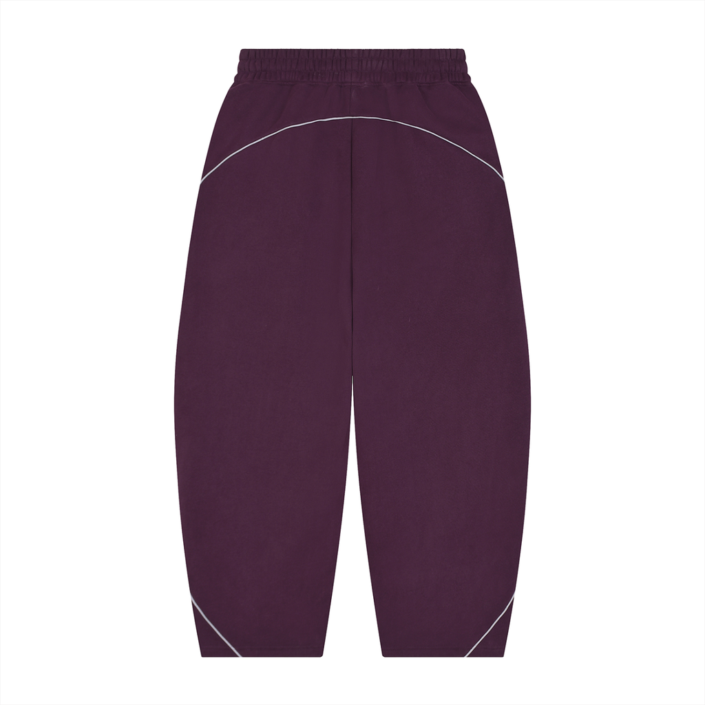 JAQUSONNE VARSITY LOGO OVERSIZED PIPING SWEATPANTS