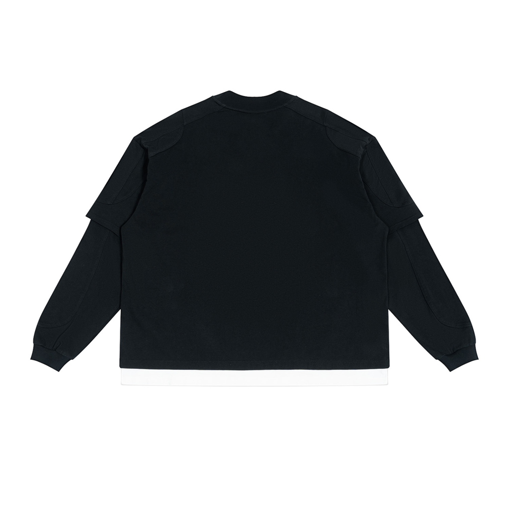 MONOGRAM PANELED LAYER COLOR BLOCK T-SHIRT Paneled