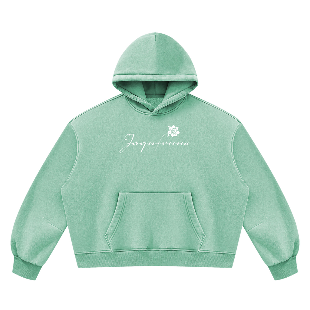 DAFFODIL LOGO VINTAGE WASH BOXY FLEECE HOODIE