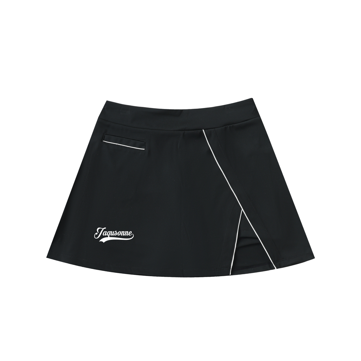 VARSITY LOGO HIGH-WAIST POCKET A-LINE SKIRT