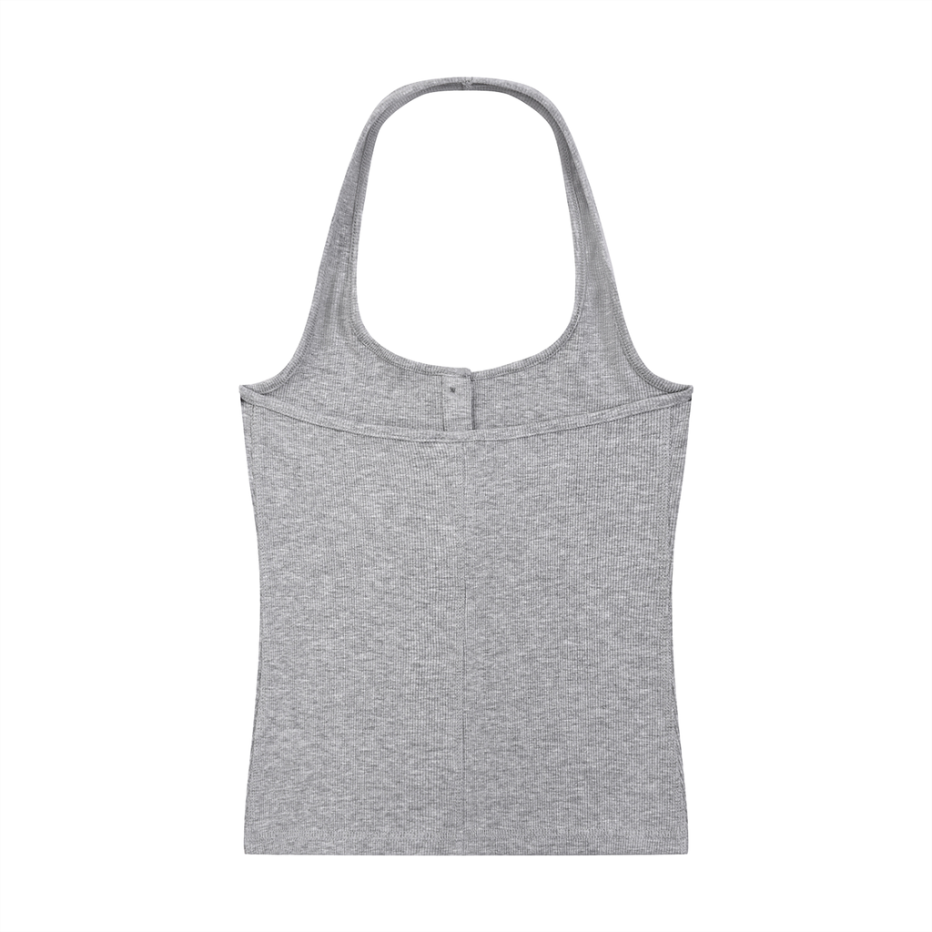 RIBBED HENLEY TANK TOP