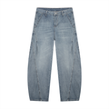 VINTAGE WASH BARREL LEG JEANS