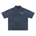 JAQUSONNE LOGO HEAVYWEIGHT SNOW-WASHED POLO