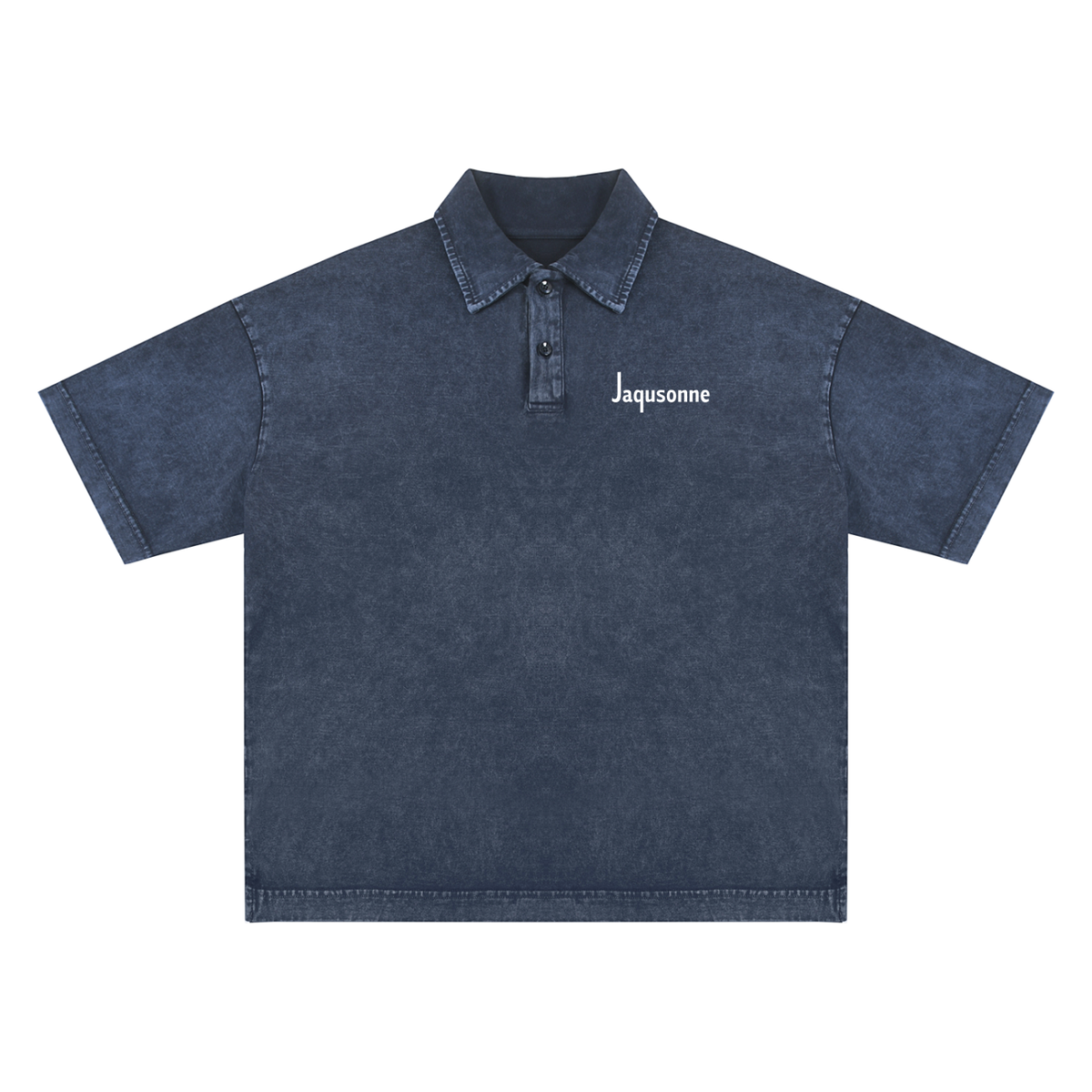 JAQUSONNE LOGO HEAVYWEIGHT SNOW-WASHED POLO