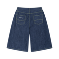 JAQUSONNE LOGO VINATGE WASHED DENIM SHORTS