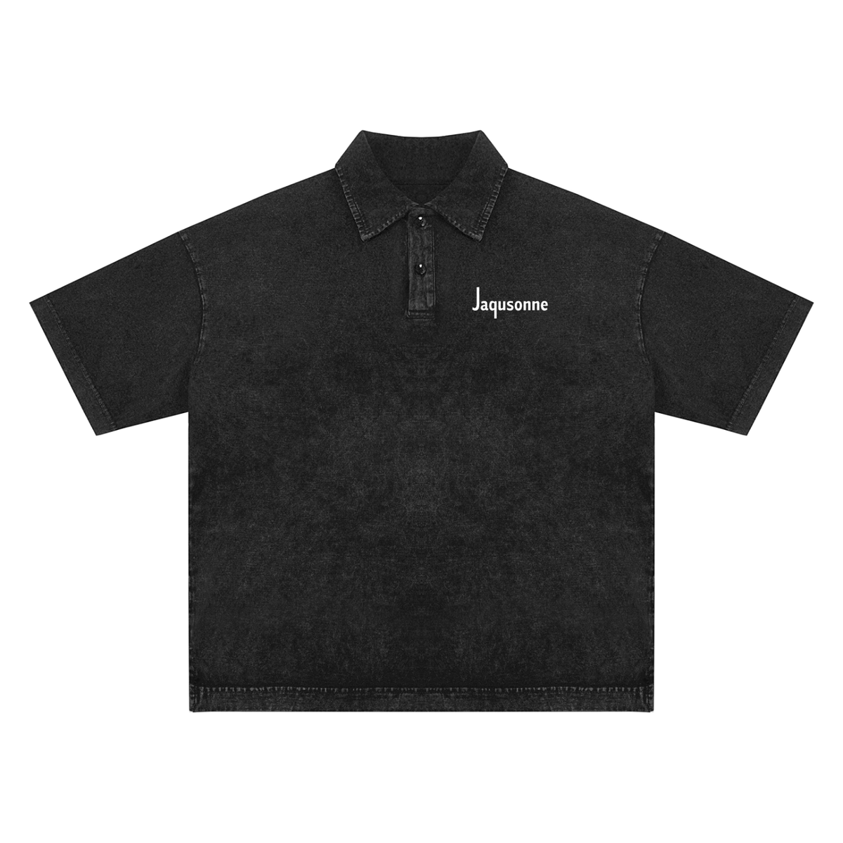 JAQUSONNE LOGO HEAVYWEIGHT SNOW-WASHED POLO