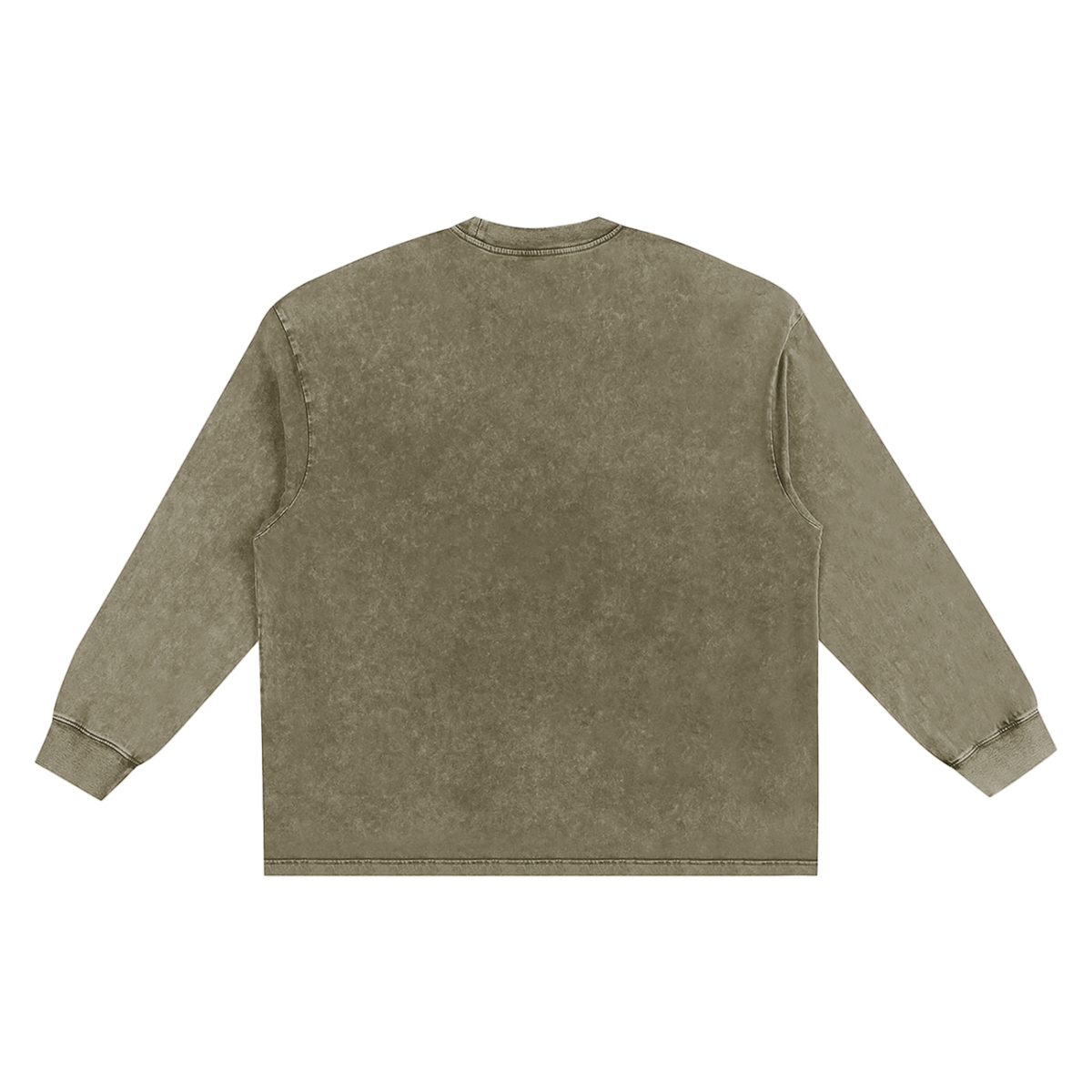 MONOGRAM SNOW WASHED FRAYED EDGE T-SHIRT