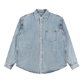 VINTAGE WASH FULL-ZIP DENIM SHIRT