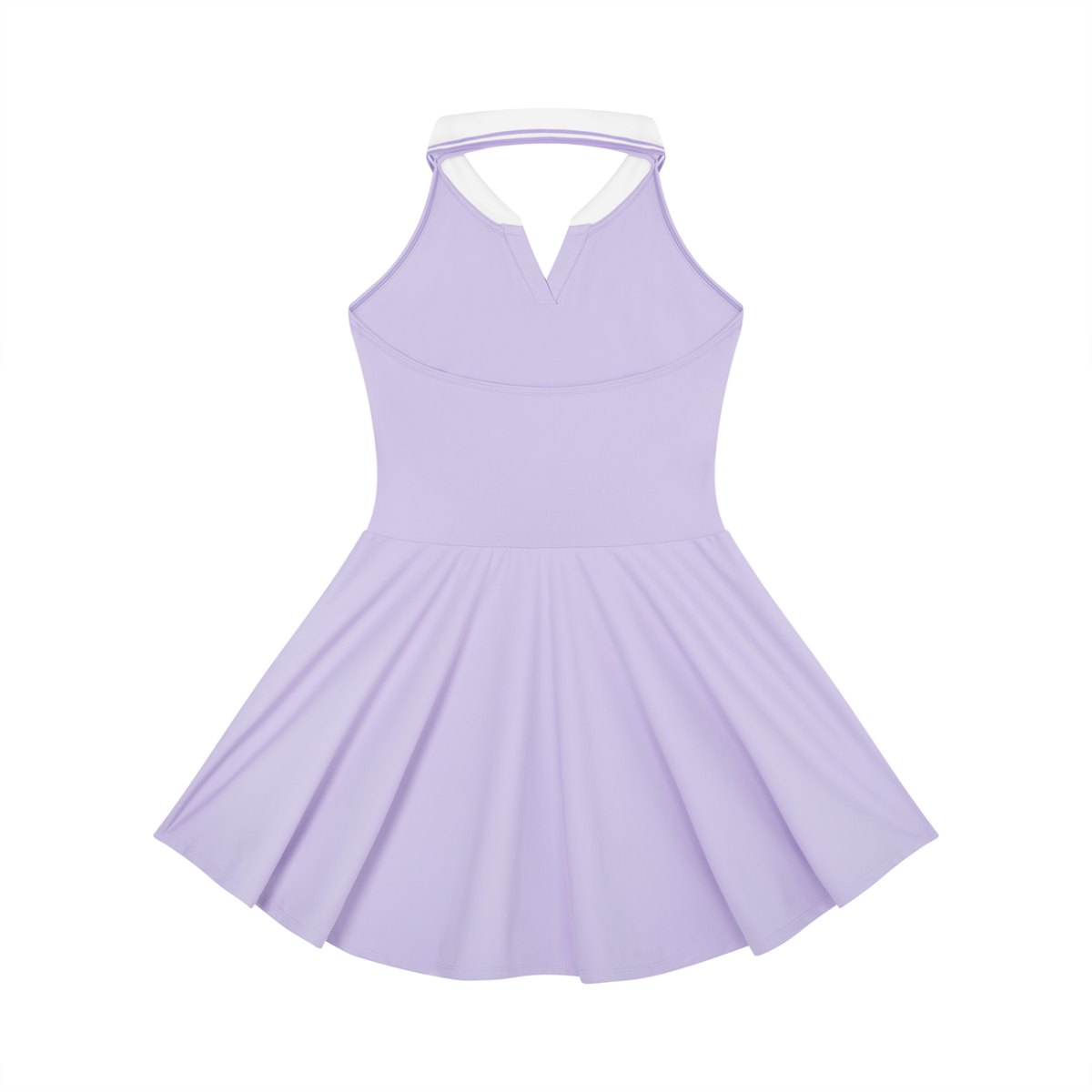 VARSITY LOGO COLLARED HALTER A-LINE TENNIS DRESS
