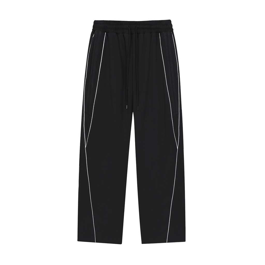 VARSITY LOGO REFLECTION STRIPED STRAIGHT-LEG SWEATPANTS