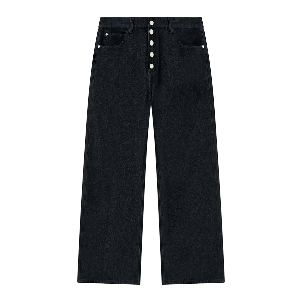 VINTAGE WASH WIDE LEG DENIM JEANS