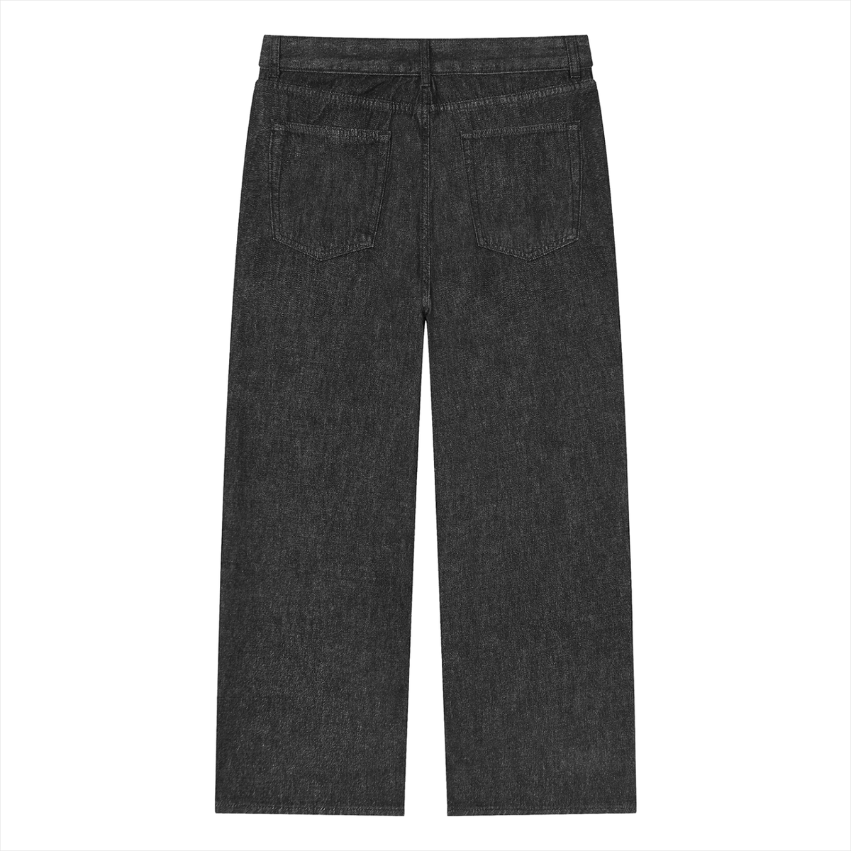 VINTAGE WASH FULL-ZIP DENIM STRAIGHT LEG JEANS